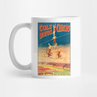 COLE CIRCUS BROS The Great Grimes Acrobatic and Aerialists Vintage Poster Mug